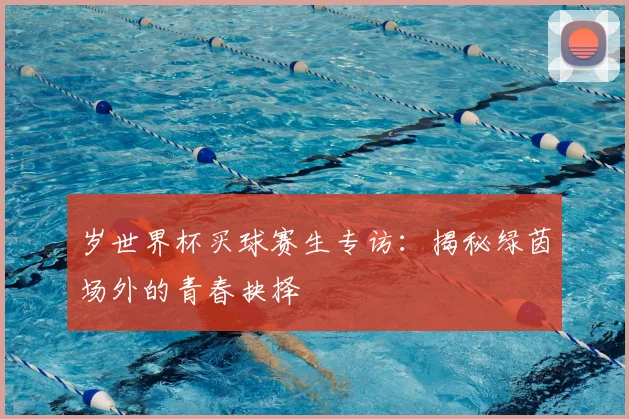 岁世界杯买球赛生专访：揭秘绿茵场外的青春抉择